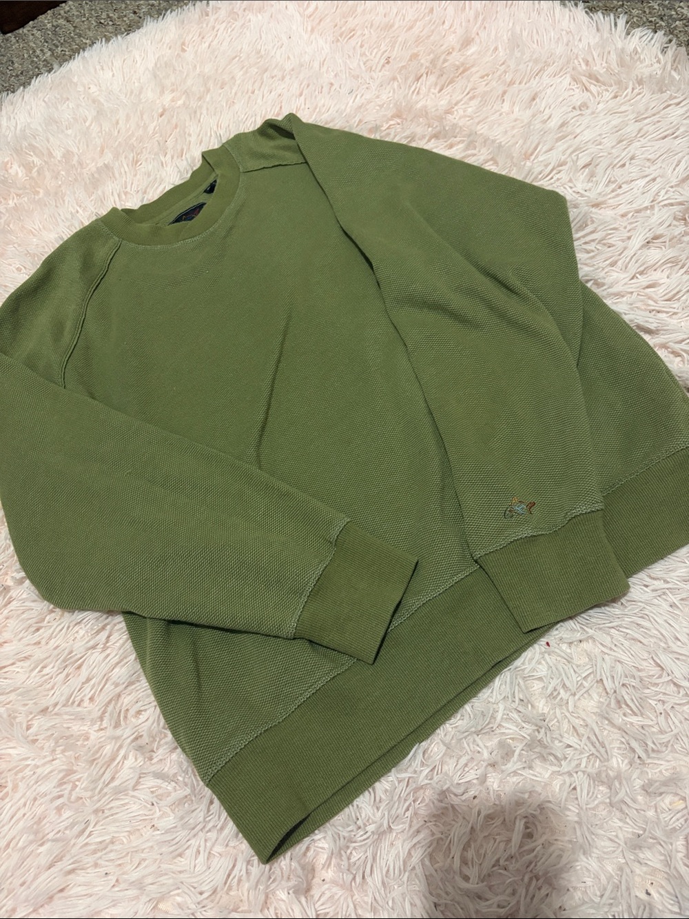 Greg Norman Men's Olive Green Crewneck Sweater